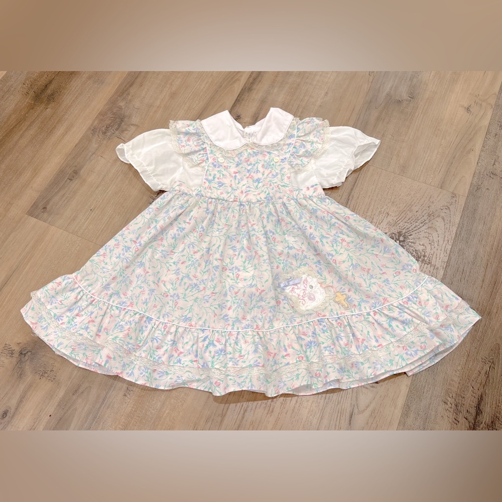Girls 80’s/90’s Vintage Easter Dress Size 4T - Picture 1 of 7